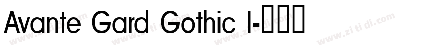 Avante Gard Gothic I字体转换